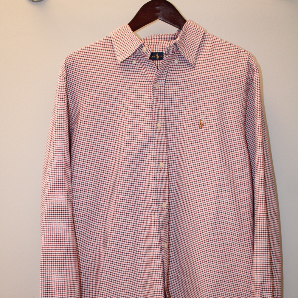 VINTAGE RALPH LAUREN DRESS UP SHIRT LONG SLEEVES LARGE